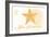 New Hampshire - Starfish - Yellow - Coastal Icon-Lantern Press-Framed Art Print