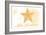 New Hampshire - Starfish - Yellow - Coastal Icon-Lantern Press-Framed Art Print