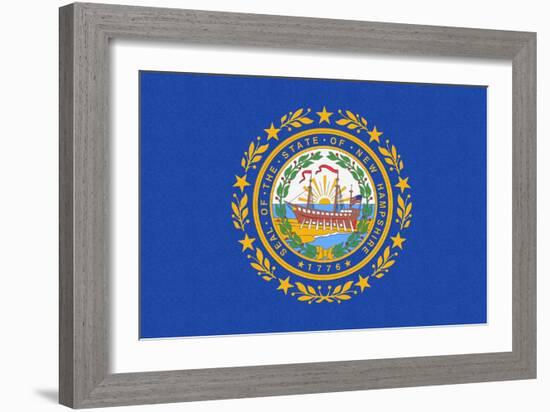 New Hampshire State Flag-Lantern Press-Framed Art Print