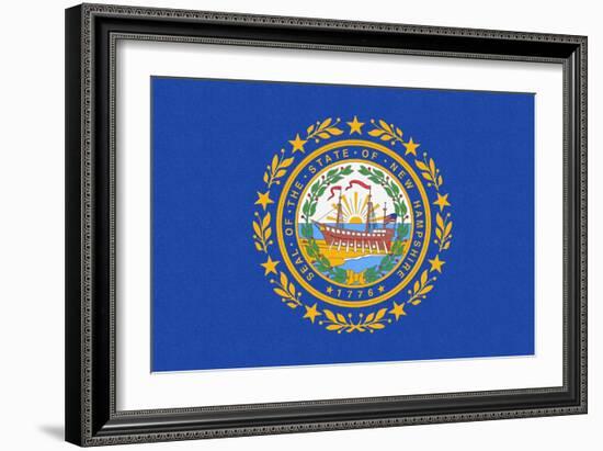 New Hampshire State Flag-Lantern Press-Framed Art Print