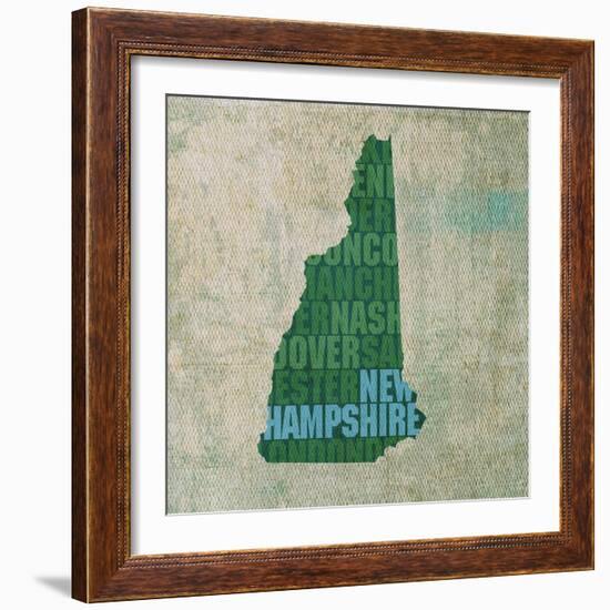 New Hampshire State Words-David Bowman-Framed Giclee Print