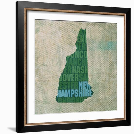 New Hampshire State Words-David Bowman-Framed Giclee Print