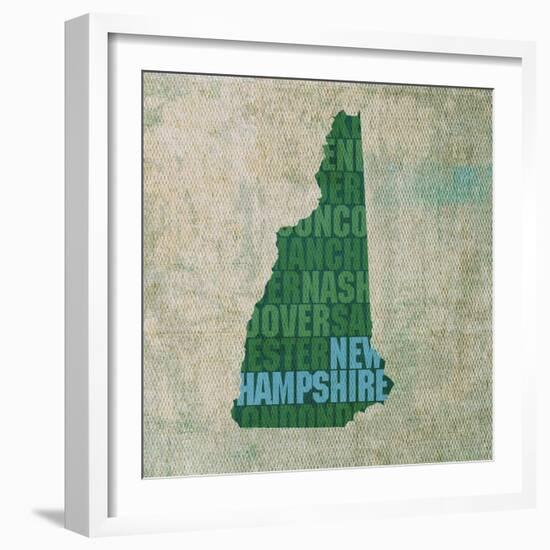 New Hampshire State Words-David Bowman-Framed Giclee Print