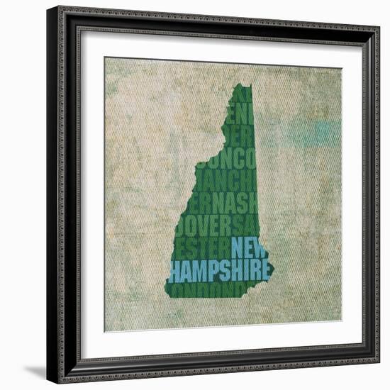 New Hampshire State Words-David Bowman-Framed Giclee Print