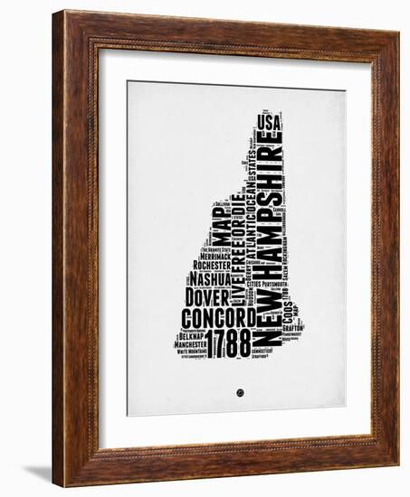 New Hampshire Word Cloud 2-NaxArt-Framed Art Print