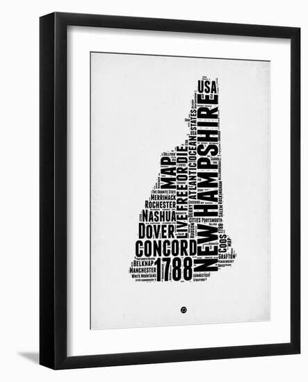 New Hampshire Word Cloud 2-NaxArt-Framed Art Print