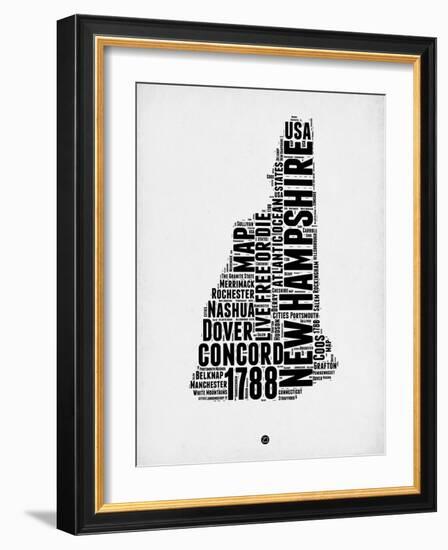 New Hampshire Word Cloud 2-NaxArt-Framed Art Print