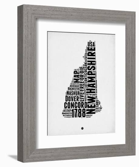 New Hampshire Word Cloud 2-NaxArt-Framed Premium Giclee Print