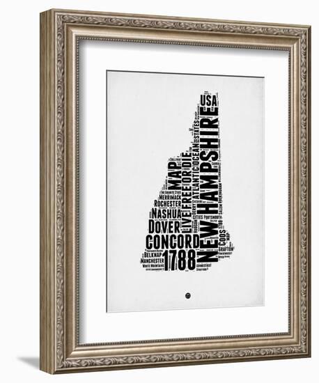 New Hampshire Word Cloud 2-NaxArt-Framed Art Print