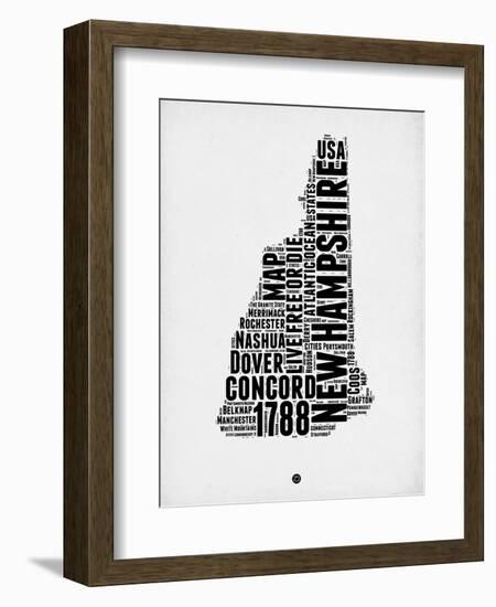 New Hampshire Word Cloud 2-NaxArt-Framed Art Print