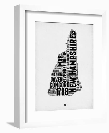 New Hampshire Word Cloud 2-NaxArt-Framed Art Print