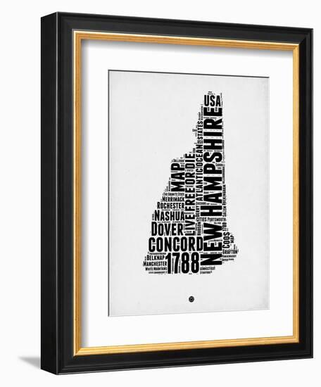 New Hampshire Word Cloud 2-NaxArt-Framed Art Print