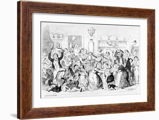 New Harmony - All Owin' - No Payin', 1845-George Cruikshank-Framed Giclee Print