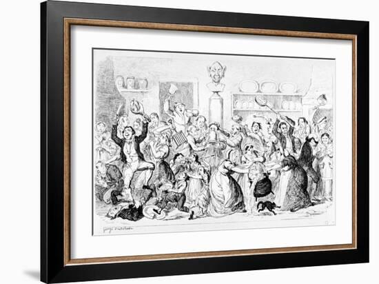 New Harmony - All Owin' - No Payin', 1845-George Cruikshank-Framed Giclee Print