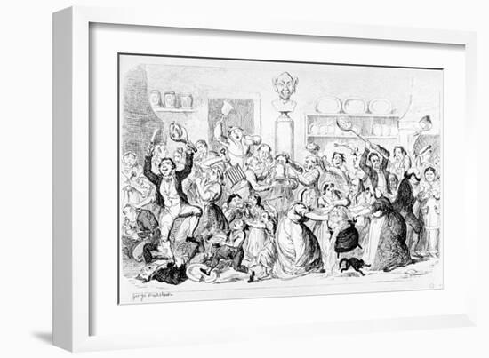 New Harmony - All Owin' - No Payin', 1845-George Cruikshank-Framed Giclee Print