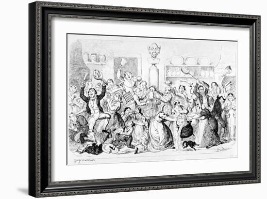 New Harmony - All Owin' - No Payin', 1845-George Cruikshank-Framed Giclee Print