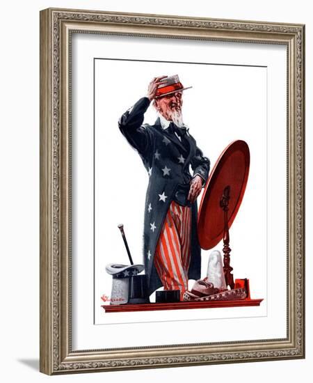 "New Hat for Uncle Sam,"May 12, 1923-Elbert Mcgran Jackson-Framed Giclee Print