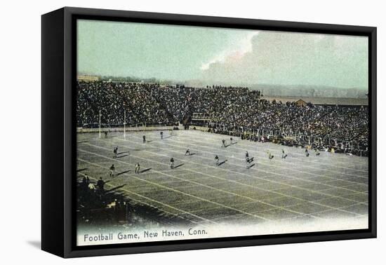 New Haven, Connecticut - Football Game at Yale Bowl-Lantern Press-Framed Stretched Canvas