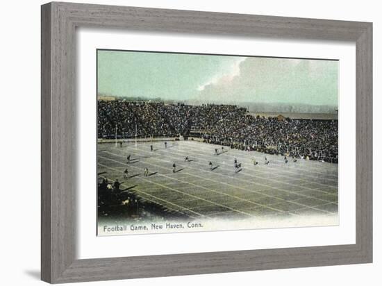 New Haven, Connecticut - Football Game at Yale Bowl-Lantern Press-Framed Premium Giclee Print