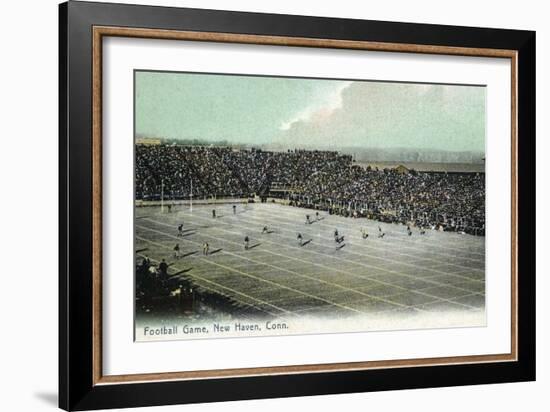 New Haven, Connecticut - Football Game at Yale Bowl-Lantern Press-Framed Premium Giclee Print