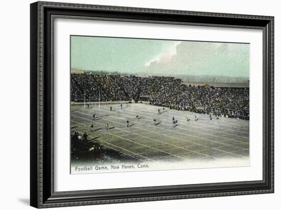 New Haven, Connecticut - Football Game at Yale Bowl-Lantern Press-Framed Premium Giclee Print