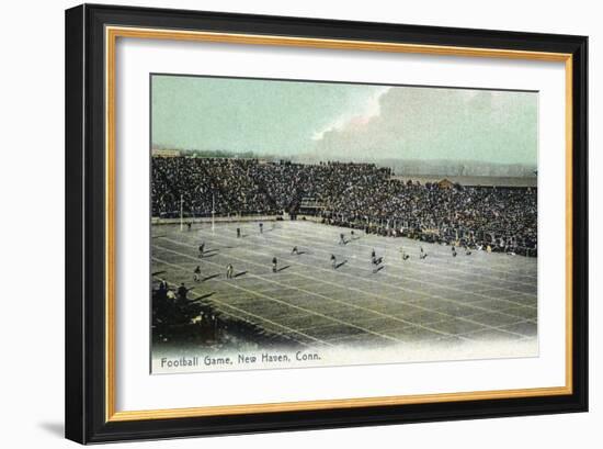 New Haven, Connecticut - Football Game at Yale Bowl-Lantern Press-Framed Premium Giclee Print