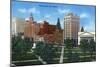 New Haven, Connecticut - View from across the Green-Lantern Press-Mounted Art Print