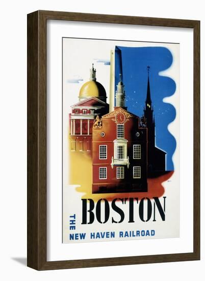 New Haven Railroad, Boston-Ben Nason-Framed Art Print