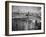 New Housing Project with the Manhattan Bridge in the Bckgrd. on the East Side of the City-Margaret Bourke-White-Framed Photographic Print