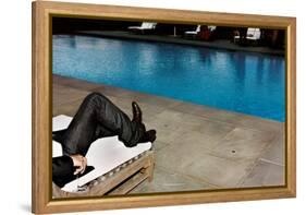 New Jeans, New Pool (Southhampton 2006)-Jessica Craig-Martin-Framed Stretched Canvas