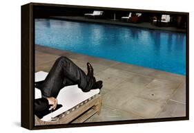 New Jeans, New Pool (Southhampton 2006)-Jessica Craig-Martin-Framed Stretched Canvas
