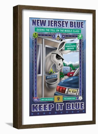 New Jersery Blue-Richard Kelly-Framed Art Print