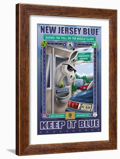 New Jersery Blue-Richard Kelly-Framed Art Print