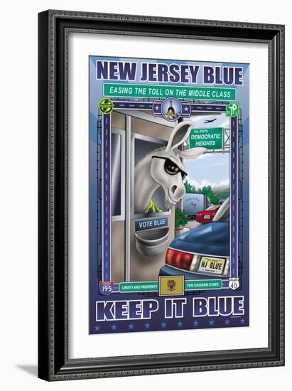 New Jersery Blue-Richard Kelly-Framed Art Print