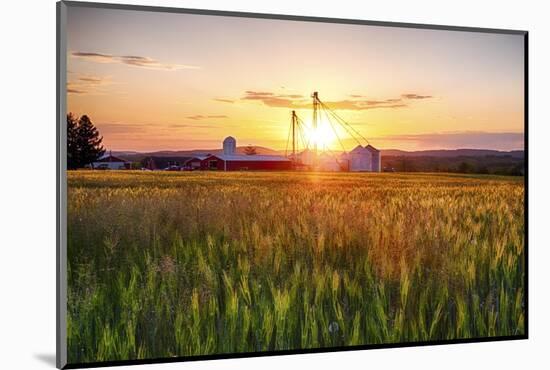 New Jersey Farm at Sunset-George Oze-Mounted Photographic Print