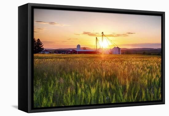 New Jersey Farm at Sunset-George Oze-Framed Premier Image Canvas