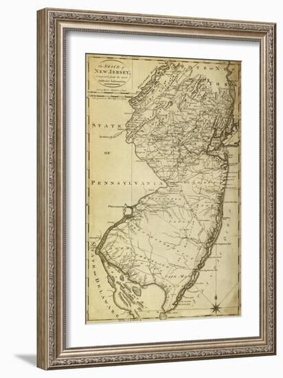 New Jersey - Panoramic Map-Lantern Press-Framed Art Print