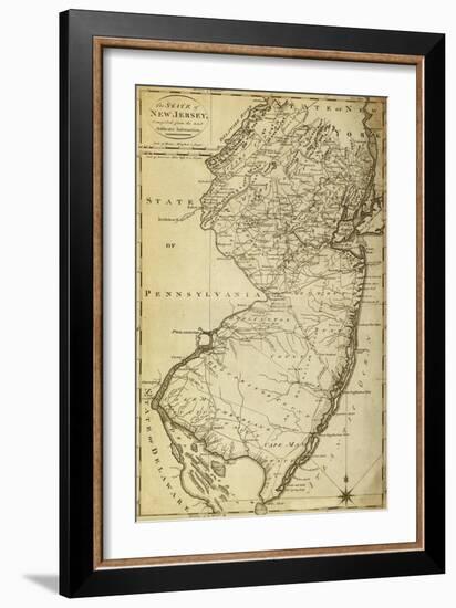 New Jersey - Panoramic Map-Lantern Press-Framed Art Print