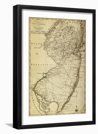 New Jersey - Panoramic Map-Lantern Press-Framed Art Print