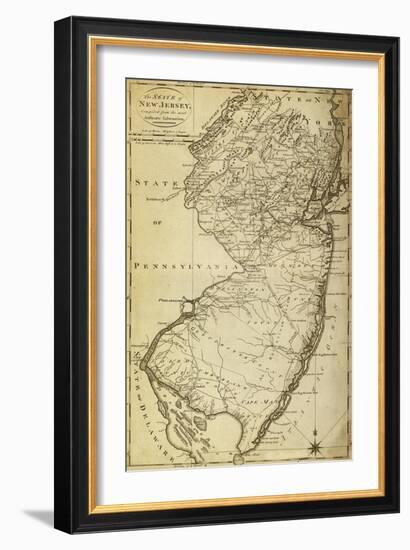 New Jersey - Panoramic Map-Lantern Press-Framed Art Print