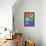 New Jersey Pop Art Map 1-NaxArt-Framed Stretched Canvas displayed on a wall