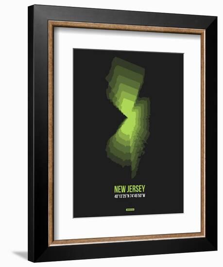 New Jersey Radiant Map 6-NaxArt-Framed Art Print