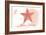New Jersey - Starfish - Coral - Coastal Icon-Lantern Press-Framed Art Print