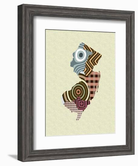 New Jersey State Map-Lanre Adefioye-Framed Giclee Print