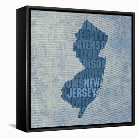 New Jersey State Words-David Bowman-Framed Premier Image Canvas