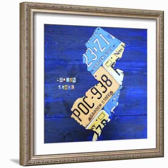 New Jersey-Design Turnpike-Framed Giclee Print