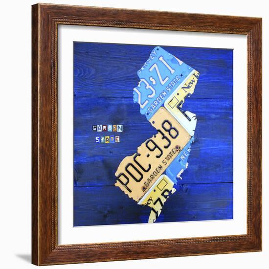 New Jersey-Design Turnpike-Framed Giclee Print