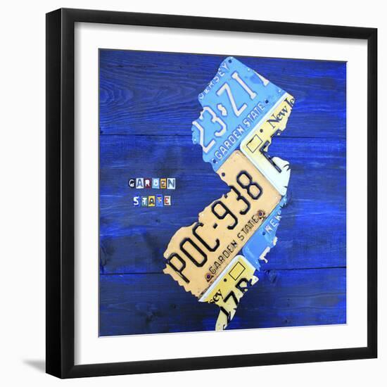 New Jersey-Design Turnpike-Framed Giclee Print