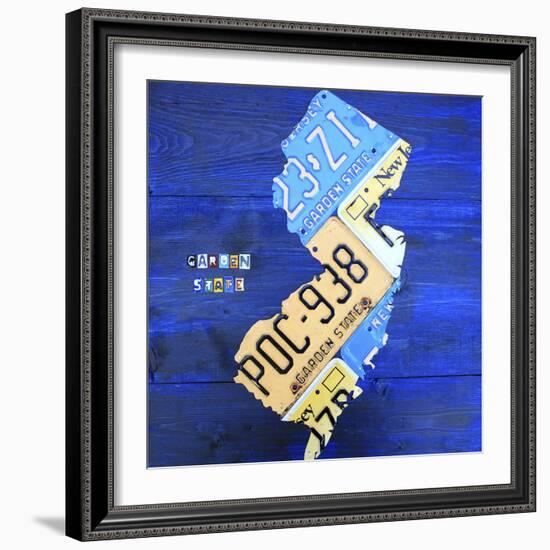 New Jersey-Design Turnpike-Framed Giclee Print