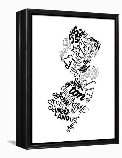 New Jersey-Jace Grey-Framed Stretched Canvas